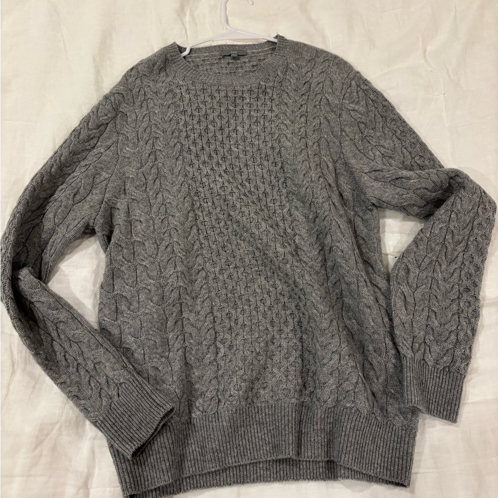 NWOT Kiel James Patrick Men's Gray Cable Knit Sweater